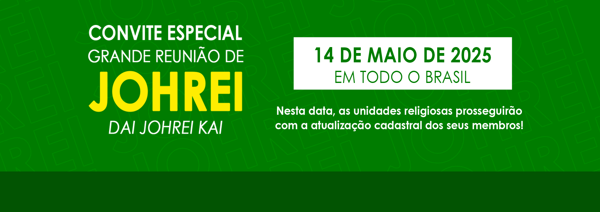 Dai Johrei Kai - Maio 2025