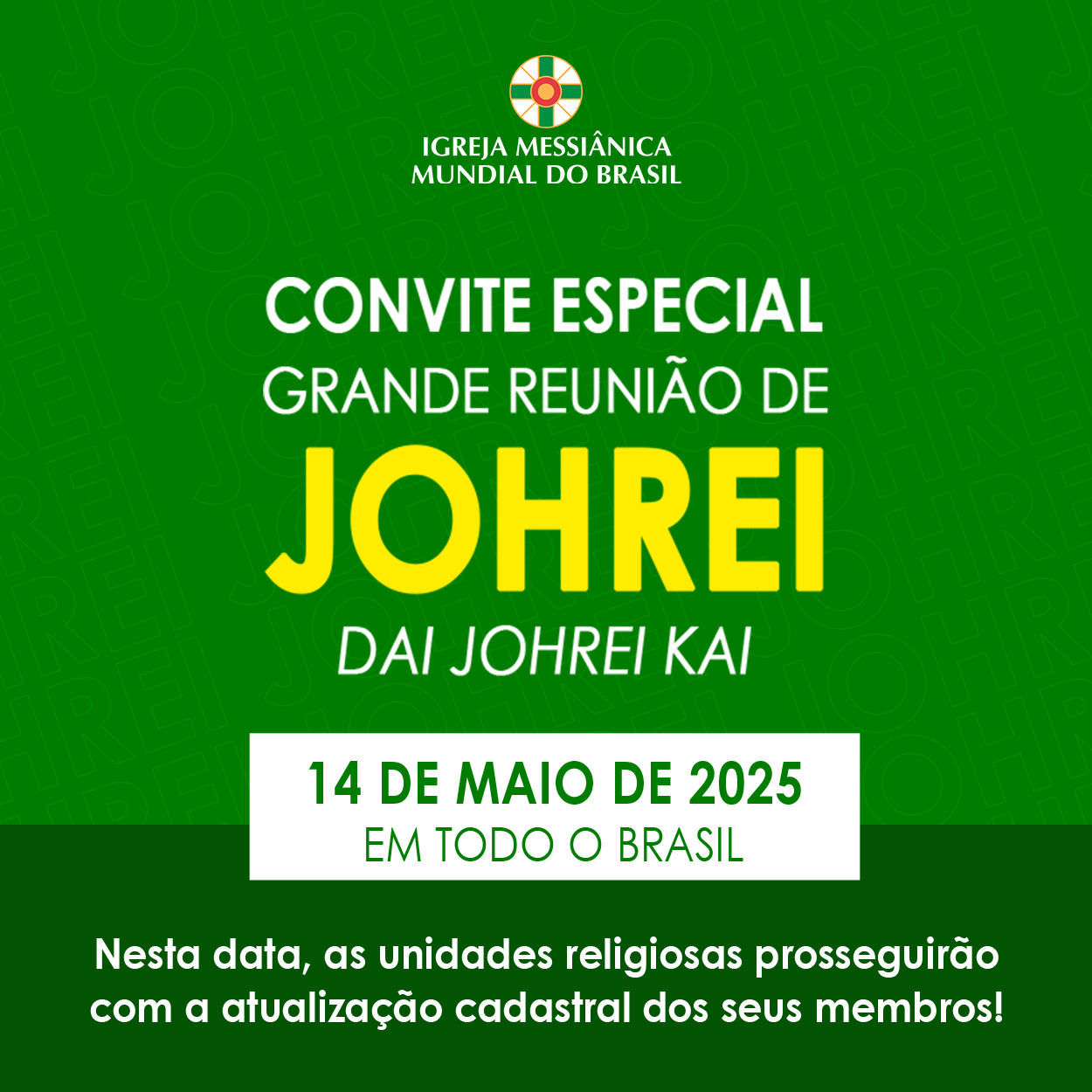 Dai Johrei Kai - Maio 2025